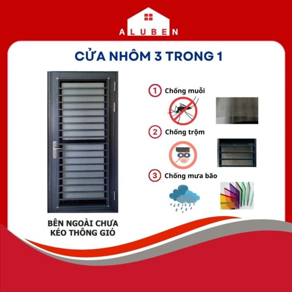 Cửa thông gió 3 công dụng