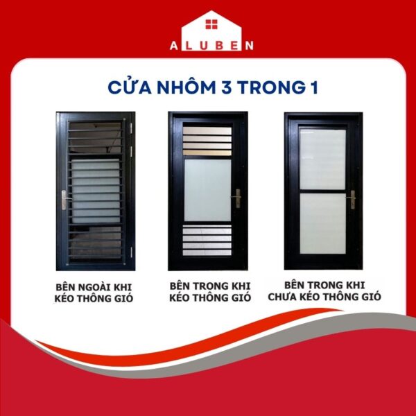 Cửa thông gió 3 trong 1