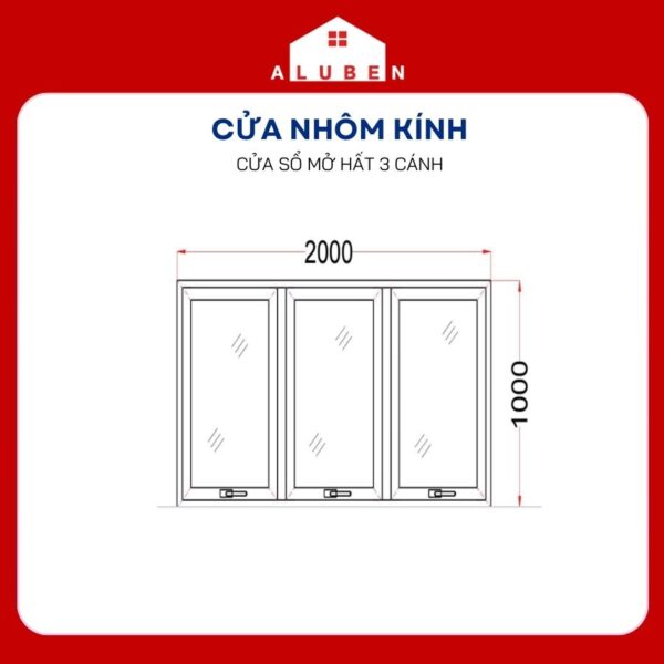 Mẫu tiêu chuẩn tham khảo của cửa sổ mở hất 1